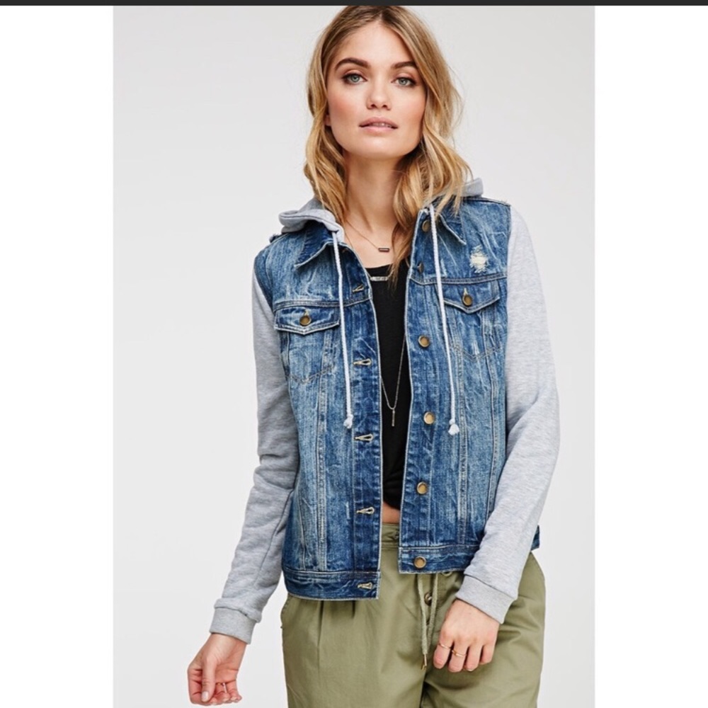 Life in Progress: Denim sweatshirt jacket